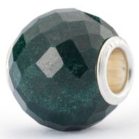 Trollbeads TSTBE-00034 Kraal Rond Gefacetteerd zilver-groene chalcedoon