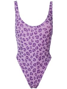 Amir Slama maillot de bain à motif léopard - Violet