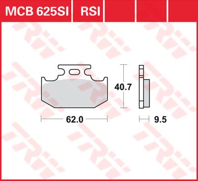 TRW Remblokken, en remschoenen voor de moto, MCB625RSI Sinter competitie offroad