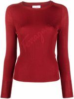 Ferragamo pull à logo en jacquard - Rouge