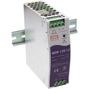 Mean Well WDR-120-12 DIN-rail netvoeding 12 V/DC 10 A 120 W Aantal uitgangen: 1 x Inhoud: 1 stuk(s)