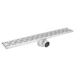 Easydrain Fixt afvoergoot enkele plaat met sifon 9.8x70cm zijuitloop 50mm RVS EDFT70050