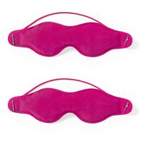 2x stuks verkoelend oogmasker roze - Slaapmaskers - thumbnail