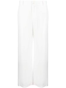 P.A.R.O.S.H. pantalon en soie à taille haute - Blanc