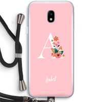 Pink Bouquet: Samsung Galaxy J3 (2017) Transparant Hoesje met koord