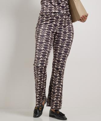 flared fit broek velvet dessin