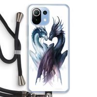 Yin Yang Dragons: Xiaomi Mi 11 Lite Transparant Hoesje met koord