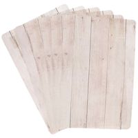 6x Placemats beige hout print 44 cm