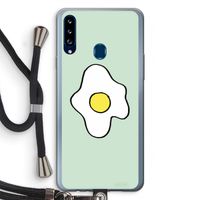 Spiegelei: Samsung Galaxy A20s Transparant Hoesje met koord