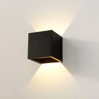 Artdelight Wandlamp Cube 10x10 cm zwart - thumbnail