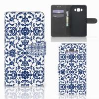 Samsung Galaxy J7 2016 Hoesje Flower Blue