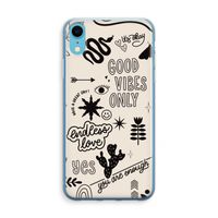 Good vibes: iPhone XR Transparant Hoesje