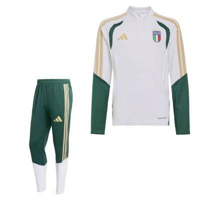 adidas Italië Trainingspak 1/4-Zip 2025-2028 Kids Wit Groen