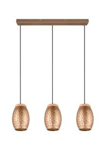 Trio Bruine hanglampBidar 3-lichts - R31573065