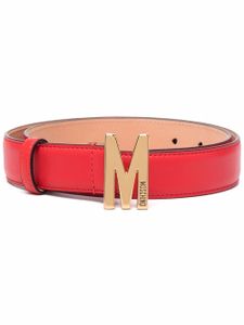 Moschino ceinture à plaque logo - Rouge