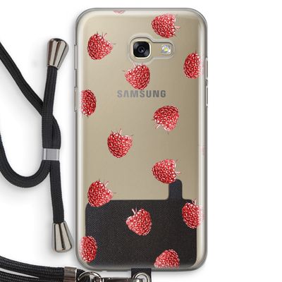 Framboosjes: Samsung Galaxy A5 (2017) Transparant Hoesje met koord