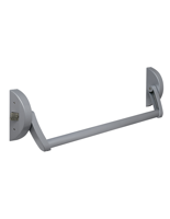 Lips FLAR101E Paniekopener Freedom Line model R | met duwstang | 1 sluitpunt met nachtschootblokkering | 1210mm kleur zilvergrijs/zilvergrijs. -