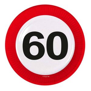 60 Jaar Verkeersbord Borden - 8 stuks