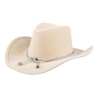 Boland Carnaval verkleed Cowboy hoed Django - creme wit - voor volwassenen - Western/explorer thema   -