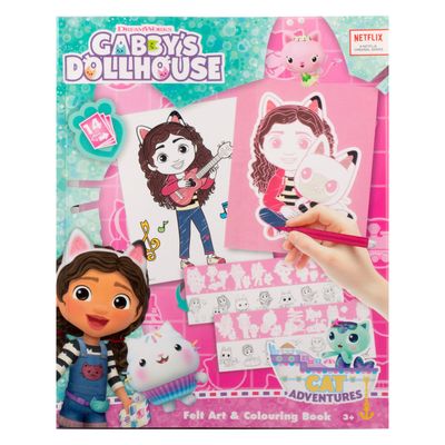 Canenco gabby&apos;s dollhouse viltkunst & kleurboek