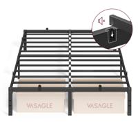 Metalen bedframe met opbergruimte eenvoudig te monteren, 200 x 140 x 35.6 cm
