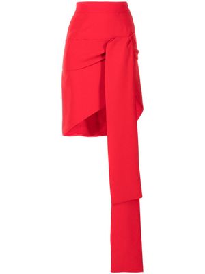 Maticevski jupe crayon à détail noué - Rouge