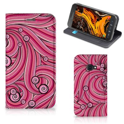 Samsung Galaxy Xcover 4s | Bookcase | Swirl Pink