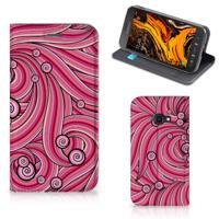 Samsung Galaxy Xcover 4s | Bookcase | Swirl Pink