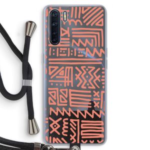 Marrakech Pink: Oppo A91 Transparant Hoesje met koord