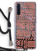 Marrakech Pink: Oppo A91 Transparant Hoesje met koord