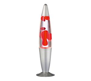 Lavalamp Zilver Rood 40cm