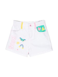 Billieblush short en coton à design colour block - Blanc