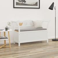Bankje 107x45x75,5 cm massief vurenhout wit
