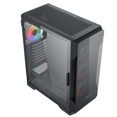 ATX Semi-toren doos KEEP OUT XC-901 PRO Zwart