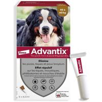 ADVANTIX 6 antiparasitaire pipetten - Voor zeer grote honden van 40 tot 60 kg - 6 x 6 ml