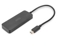 Digitus DS-45334 DisplayPort / USB-C Adapter [1x USB-C - 3x DisplayPort bus] Zwart 4K UHD, Zonder laadbus - thumbnail