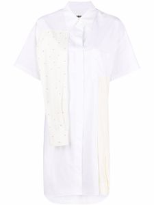 MM6 Maison Margiela robe-chemise à design patchwork - Blanc