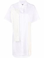 MM6 Maison Margiela robe-chemise à design patchwork - Blanc