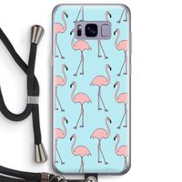 Anything Flamingoes: Samsung Galaxy S8 Plus Transparant Hoesje met koord