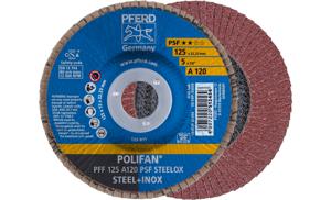 PFERD 67649125 PFF 125 A 120 PSF STEELOX Lamellenschijf Diameter 125 mm Boordiameter 22.23 mm RVS, Staal 10 stuk(s)