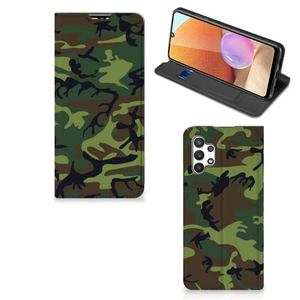 Samsung Galaxy A32 4G | A32 5G Enterprise Editie Hoesje met Magneet Army Dark