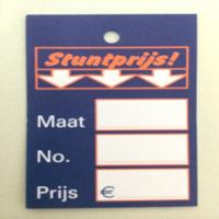 Hangetiket 40x60 mm STUNTPRIJS 250 stuks