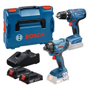 Bosch Professional Accu Combiset GDR 18V-160 + GSR 18V-21 Accu toolkit 18V 2,0Ah Li-Ion In L-Boxx - 06019G5101