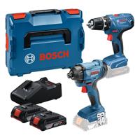 Bosch Professional Accu Combiset GDR 18V-160 + GSR 18V-21 Accu toolkit 18V 2,0Ah Li-Ion In L-Boxx - 06019G5101