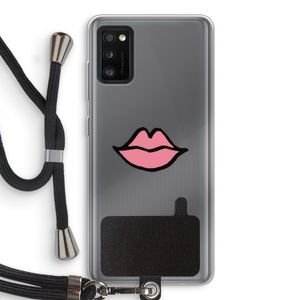 Kusje: Samsung Galaxy A41 Transparant Hoesje met koord