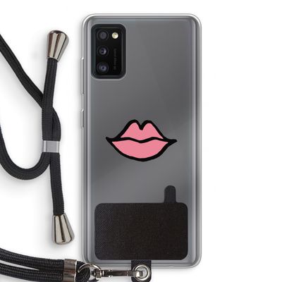 Kusje: Samsung Galaxy A41 Transparant Hoesje met koord