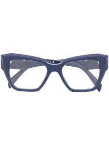 Prada Eyewear lunettes de vue à plaque logo - Bleu