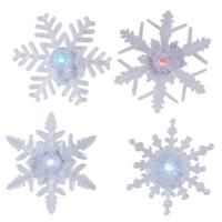Verlichte sneeuwvlok - zuignap - raamdecoratie - 10 cm - LED - raamversiering   -