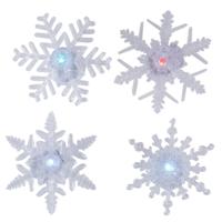 Verlichte sneeuwvlok - zuignap - raamdecoratie - 10 cm - LED - raamversiering - thumbnail