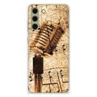 Samsung Galaxy S21FE | Siliconen hoesje | met foto Bladmuziek